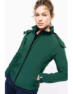 K-KA414-LADIES' DETACHABLE HOODED SOFTSHELL JACKET 2